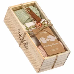 THUN Set 4 strofinacci con scatola in legno Country Bloom* Country Bloom E Sublime|Tovaglie Runner E Altro Tessile