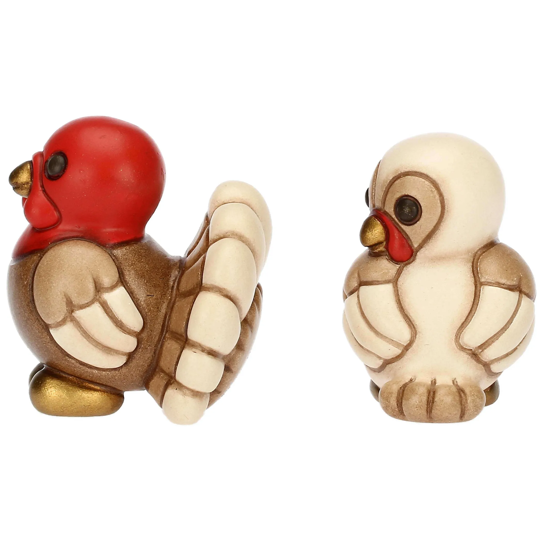 THUN Set 2 tacchini in ceramica Presepe Classico* Presepe