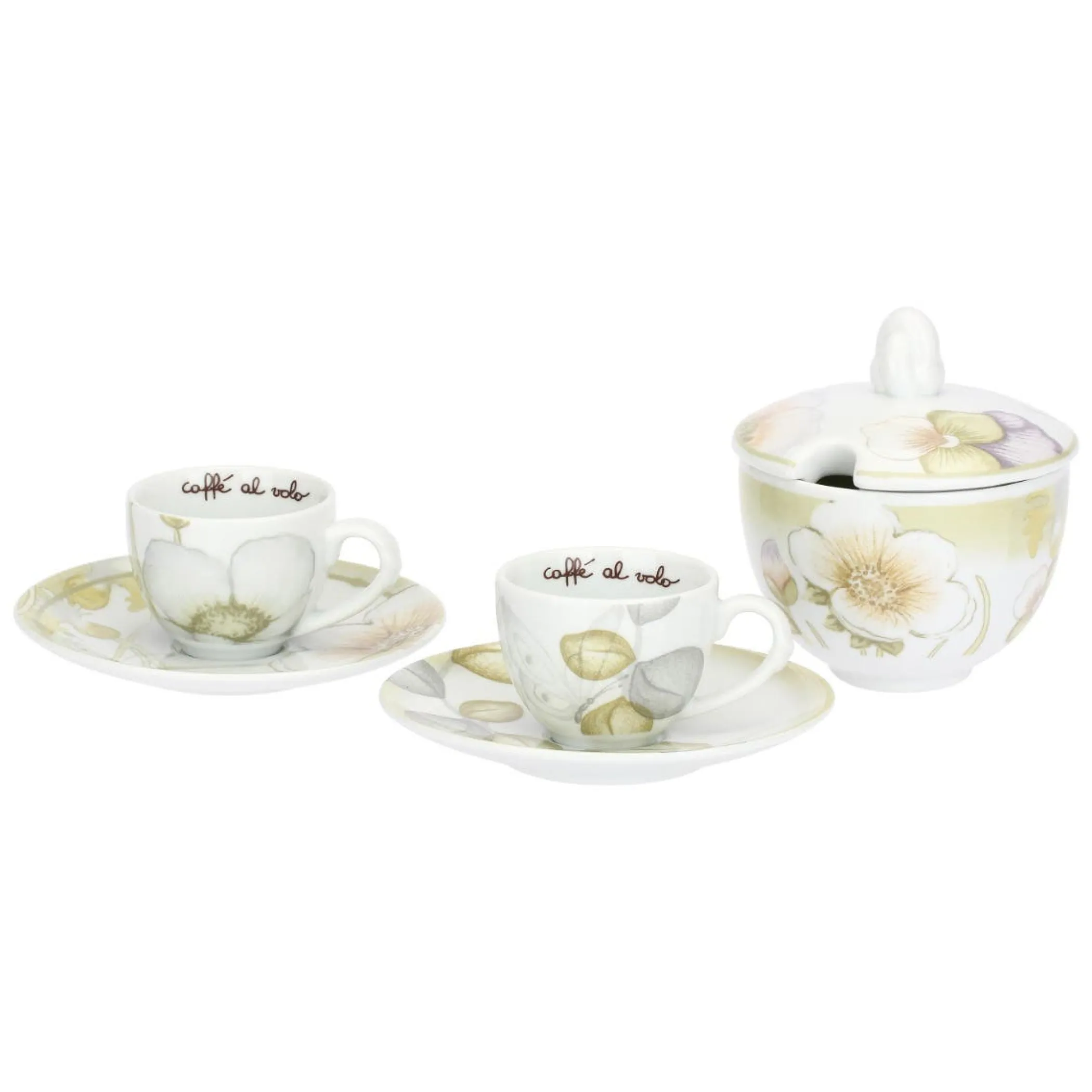 THUN Set 2 tazzine espresso e zuccheriera in porcellana Bloom* Set Tazzine E Tazze
