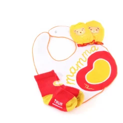 THUN Set bavaglino "I love mummy" con guantini antigraffio con calzini* Abbigliamento E Tessile