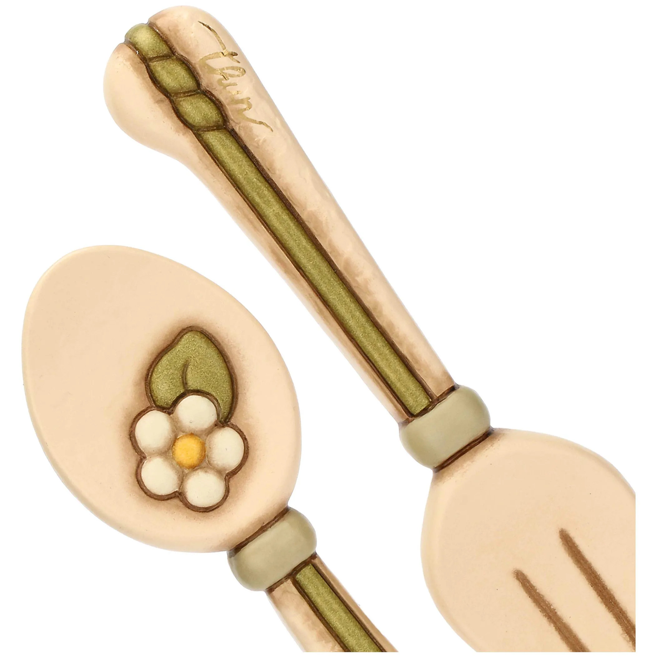 THUN Set cucchiaio e forchetta da parete in ceramica Country Bloom, piccolo* Posate E Utensili