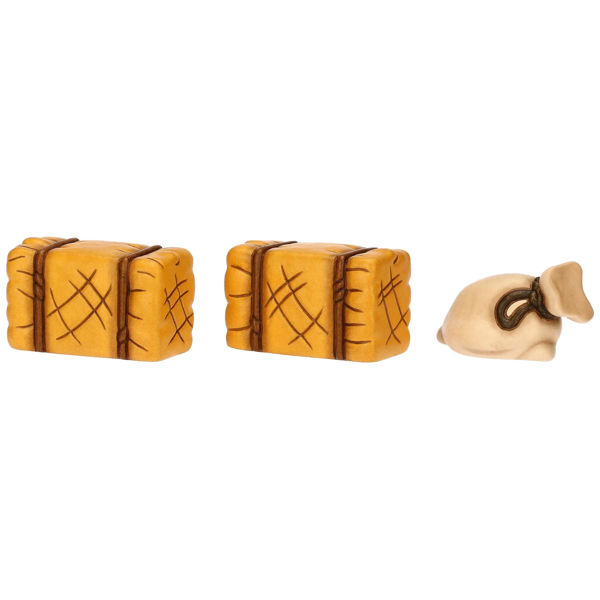 THUN Set sacco e balle di fieno in ceramica Presepe Classico* Presepe