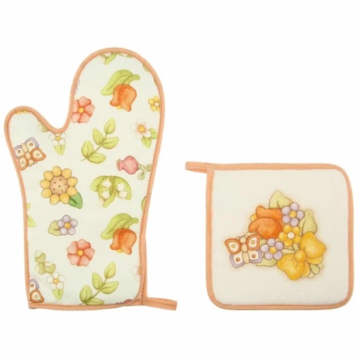 THUN Set scatola in latta con guantone, presina e canovaccio Country* Country|Regali Per Chi Ama Cucinare