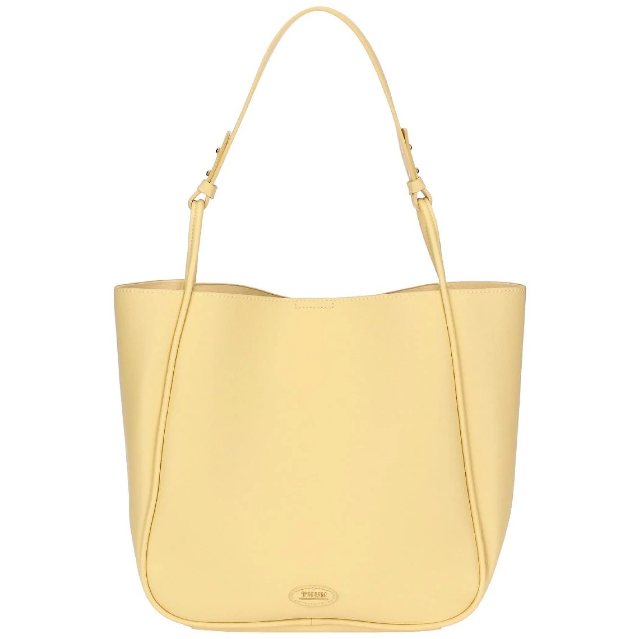 THUN Shopper in ecopelle con pochette interna, gialla* Borse, Portafogli E Trousse