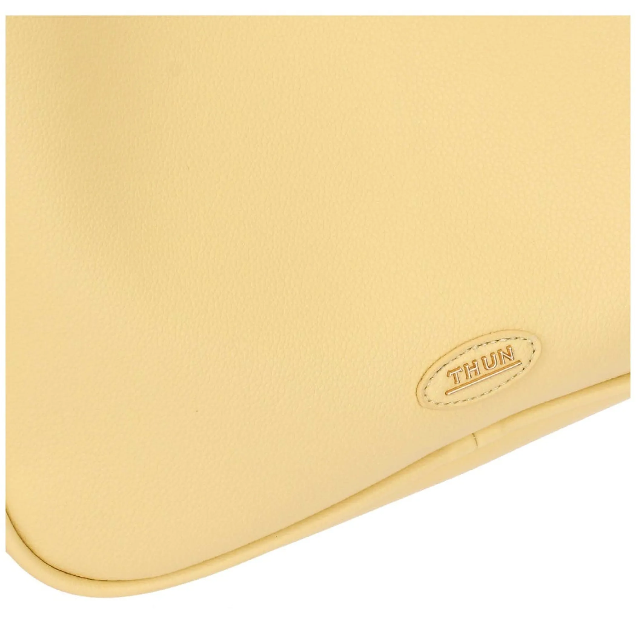 THUN Shopper in ecopelle con pochette interna, gialla* Borse, Portafogli E Trousse