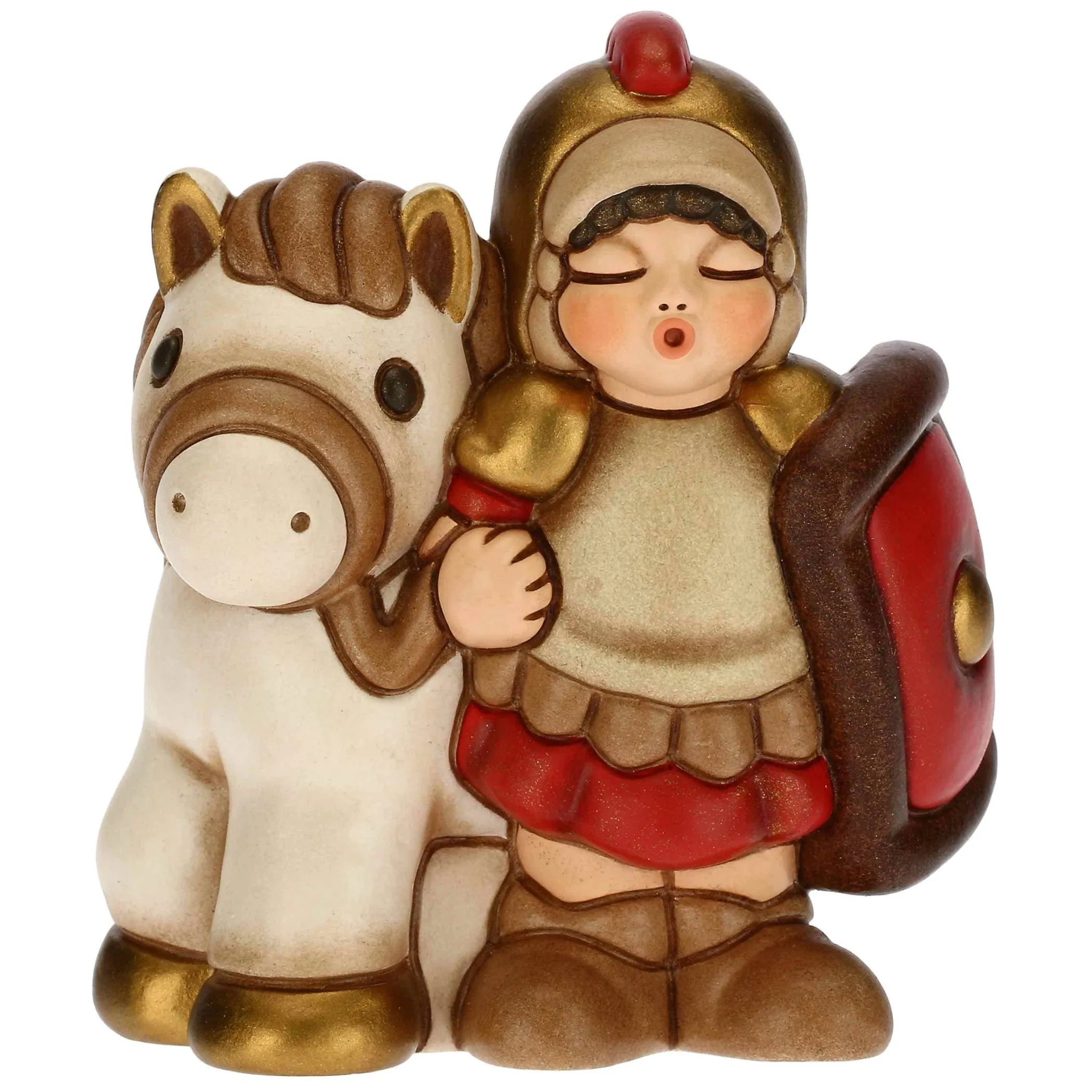 THUN Soldato con cavallo Presepe Classico rosso* Presepe