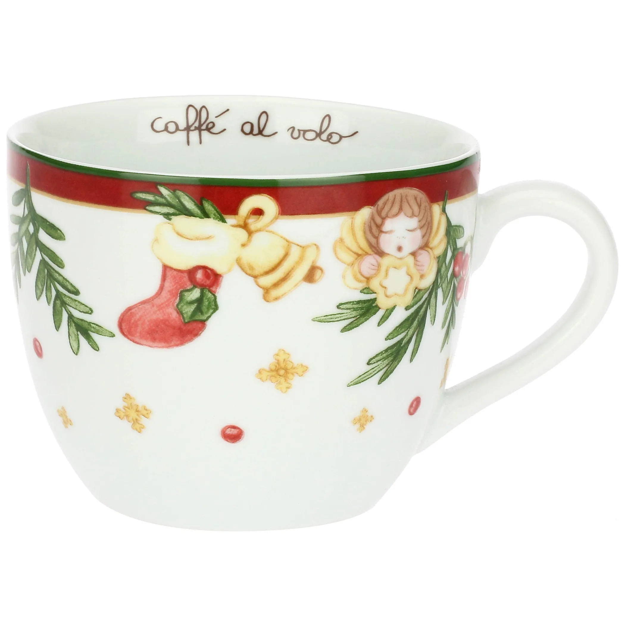 THUN Tazza colazione con piattino in porcellana Sorprese di Natale* Set Tazzine E Tazze|Accessori Natalizi Per La Tavola