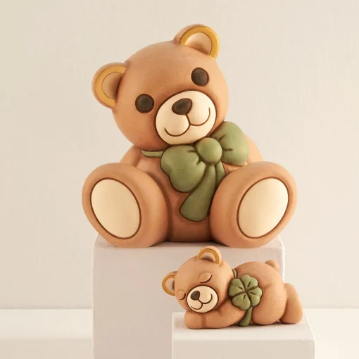 THUN Teddy con quadrifoglio, piccolo* Teddy|Figure In Ceramica