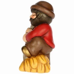 THUN Uomo con forcone e fieno in ceramica Presepe Classico* Presepe