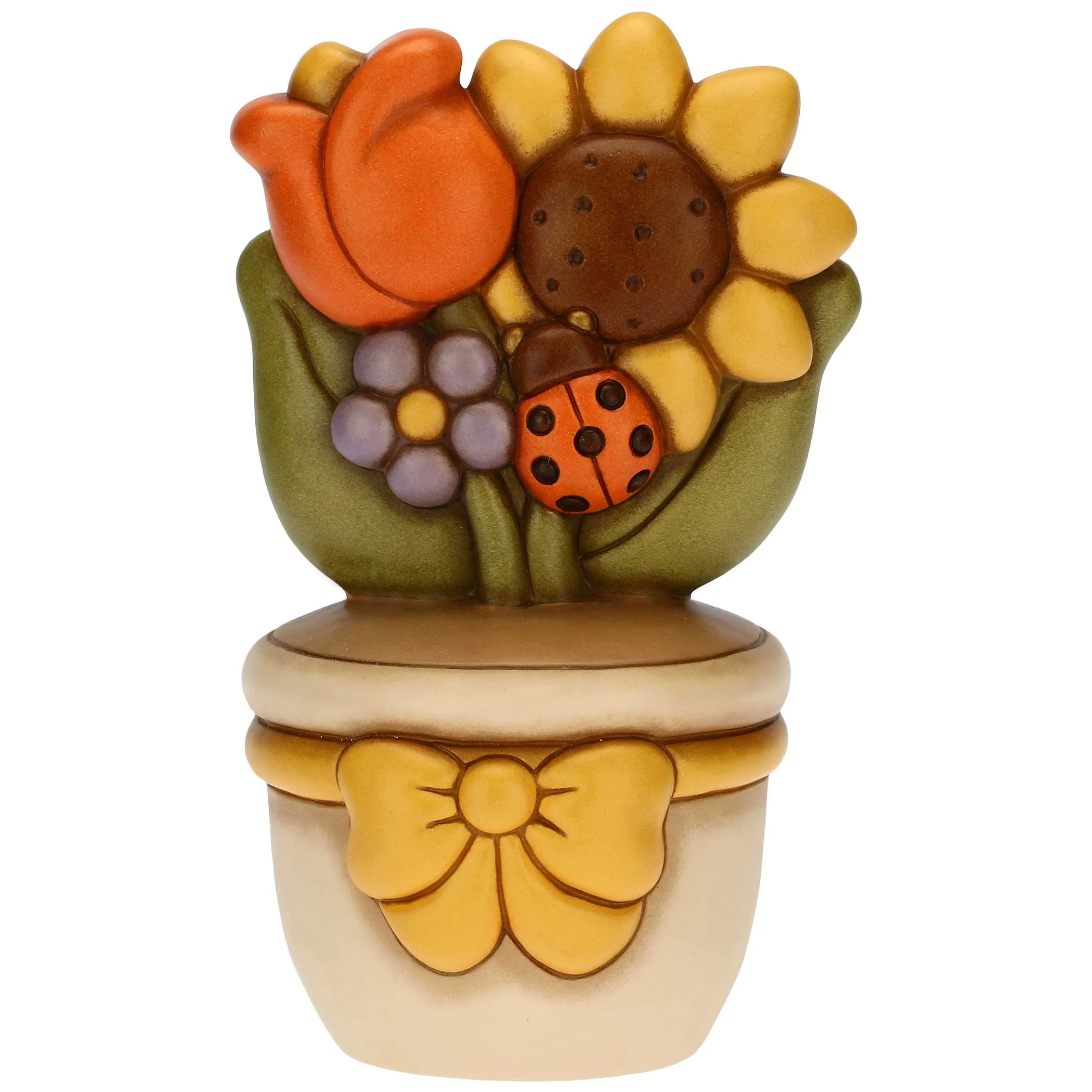 THUN Vasetto soprammobile con coccinella e fiori grande* Country|Vasi E Coprivasi