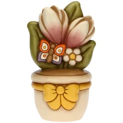 THUN Vasetto soprammobile con farfalla e fiori grande* Country|Vasi E Coprivasi